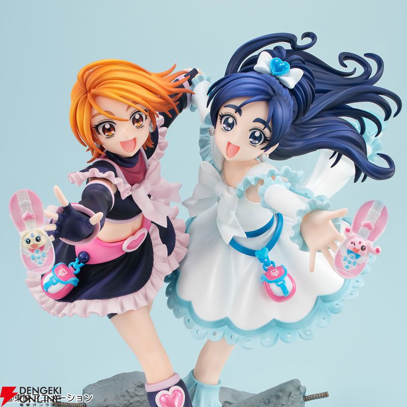 ふたりはプリキュア！』キュアブラックとキュアホワイトが《Lucrea（ルクリア》よりフィギュアに。2人の絆を感じさせる手繋ぎポーズが♡ -  電撃オンライン