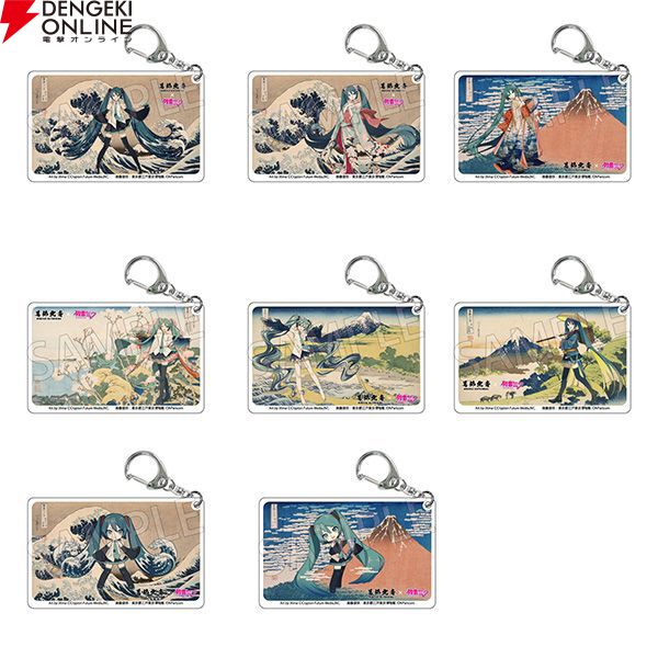 葛飾北斎＆初音ミク 神奈川沖浪裏A3アクリルパネルシリアル