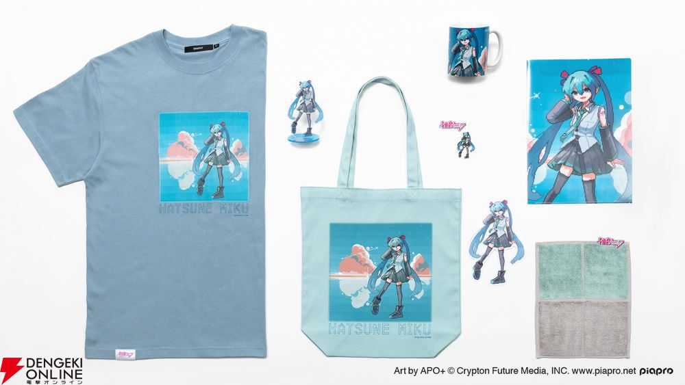 初音ミク】コラボイヤホンや描き下ろしイラストによるTシャツや