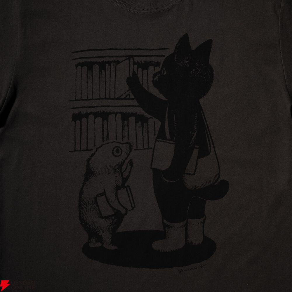 角川ホラー文庫30周年×ヒグチユウコ Tシャツ 夜の読書（ブラック