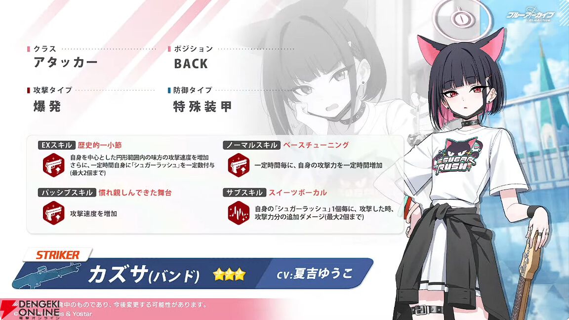 ブルアカ』4/20生放送まとめ。限定バンド生徒のカズサとヨシミが