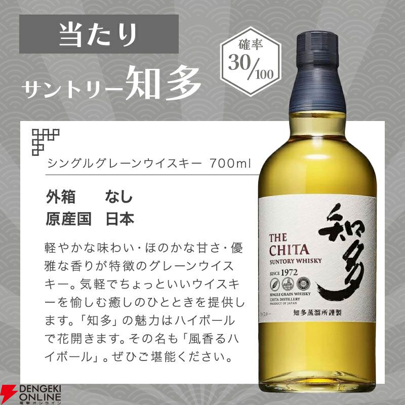 白州NVが1/10で、ハズれても余市か宮城峡か知多が当たる 白州NVが1/10で、ハズれても余市か宮城峡か知多が当たる