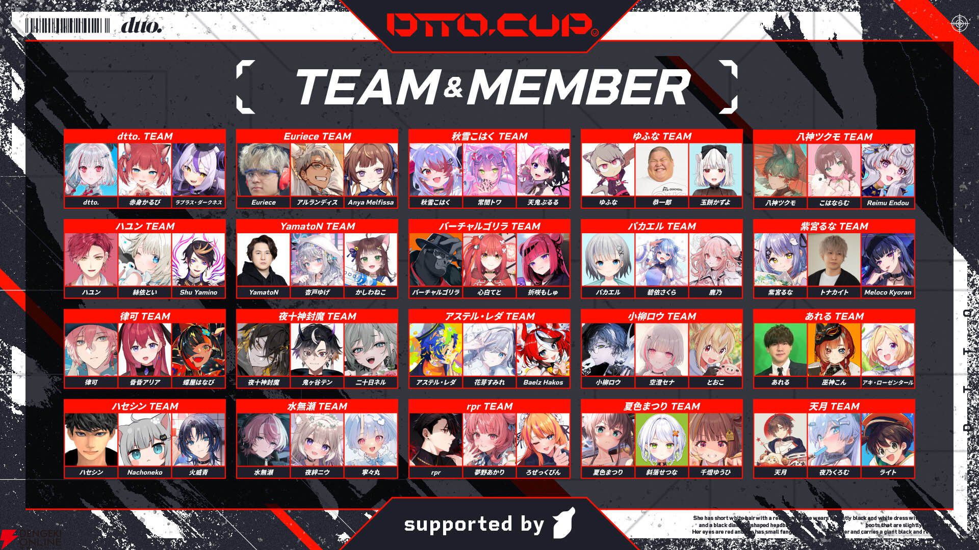 【REJECT】dtto.さん主催の『APEX』大会“DTTO.CUP”が2月15日18時から開催。王手箱からピザ屋の仲間まで多彩なVTuber、ストリーマーが集結！