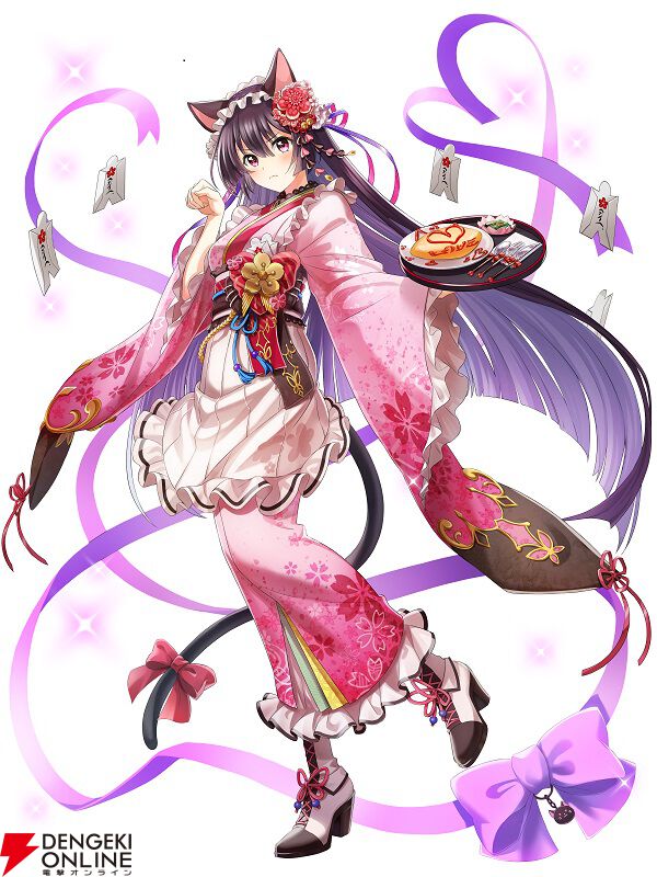 画像4/7＞『白猫』カスミの新衣装が猫耳和服メイドで卒倒。チョコ作り