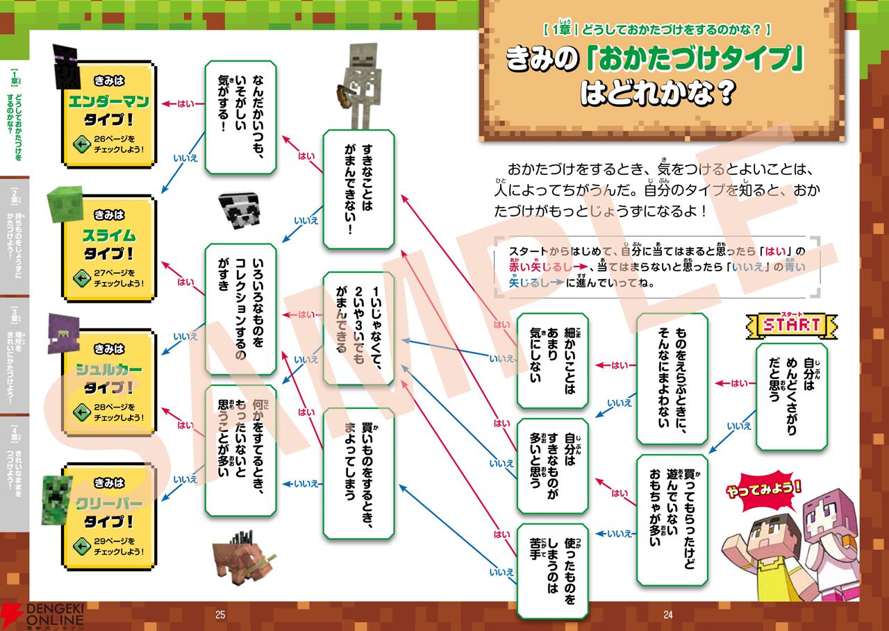 『楽しく学んでレベルアップ！ マインクラフト 自分でできるおかたづけ』