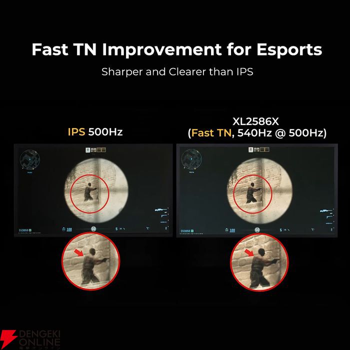 BenQ リフレッシュレート540Hzのゲーミングモニター“ZOWIE XL2586X