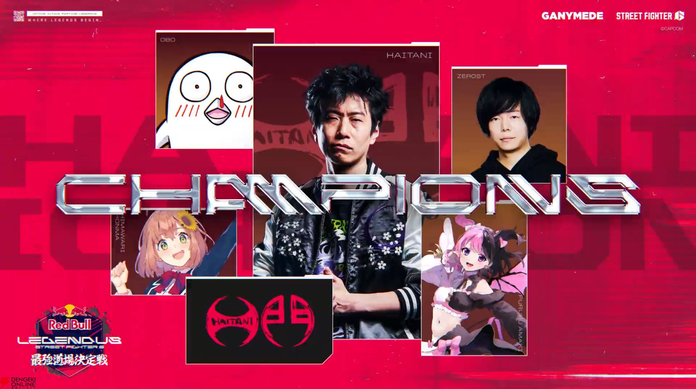 “立川バレエ教室”が“ガイル村”を破り、“Red Bull LEGENDUS STREET FIGHTER 6 最強道場決定戦”を制す！