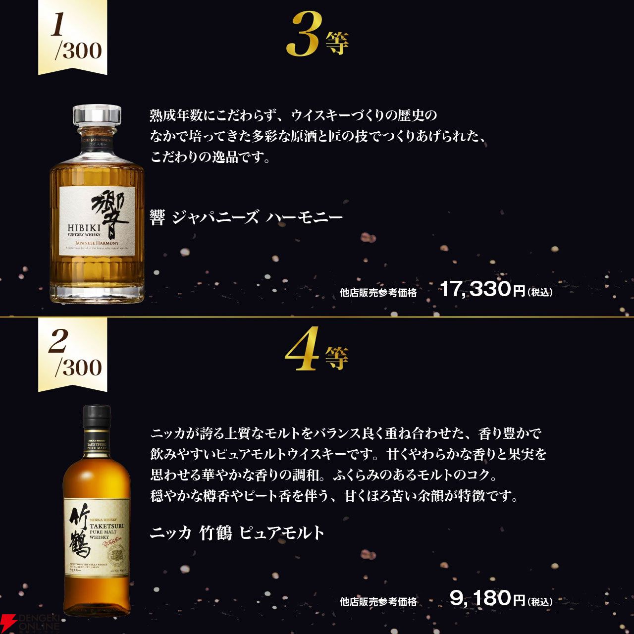 余市10年が3,490円で当たるかも!? 山崎12年、響JH、竹鶴、宮城峡なども当たる『ウイスキーくじ』が販売中