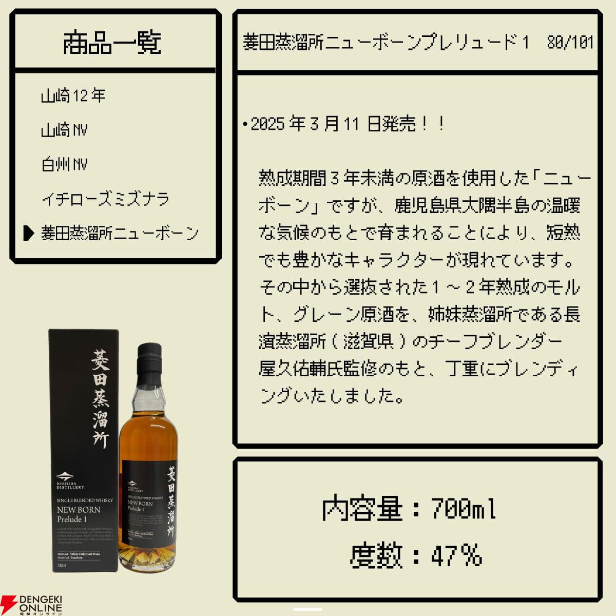山崎12年、イチローズモルトMWR、山崎NV、白州NV、ニューボーン プレリュードワンのどれかが6,480円で当たる『ウイスキーくじ』が販売中