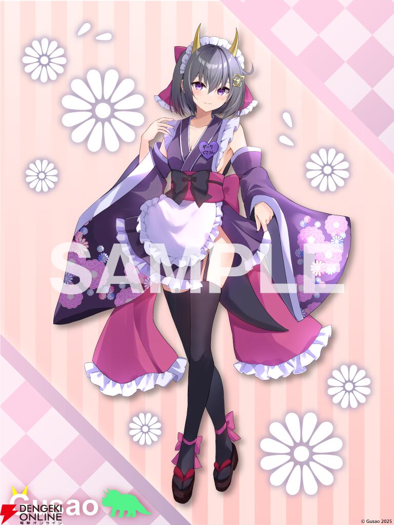 ゆっくり実況者“ぐさお”のコラボ限定プライズが『タイクレ』に登場。和風メイド衣装をテーマにした激カワアイテム全6種
