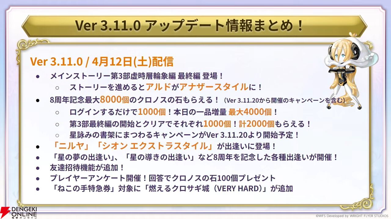 『アナデン』8周年直前放送まとめ。メインストーリー第3部最終編は4月12日に開幕！ ついにクロノス一家の物語が佳境を迎える【アナザーエデン 時空を超える猫】