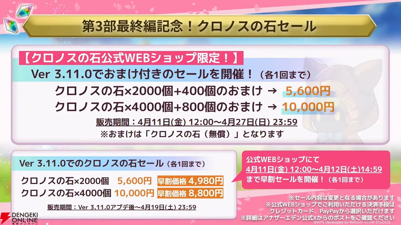 『アナデン』8周年直前放送まとめ。メインストーリー第3部最終編は4月12日に開幕！ ついにクロノス一家の物語が佳境を迎える【アナザーエデン 時空を超える猫】