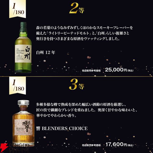 白州18年が5,980円で当たるかも!? 白州12年、響BC、山崎NV、白州NV、神息（カミキ）赤なども当たる『ウイスキー福袋（くじ）』が販売中