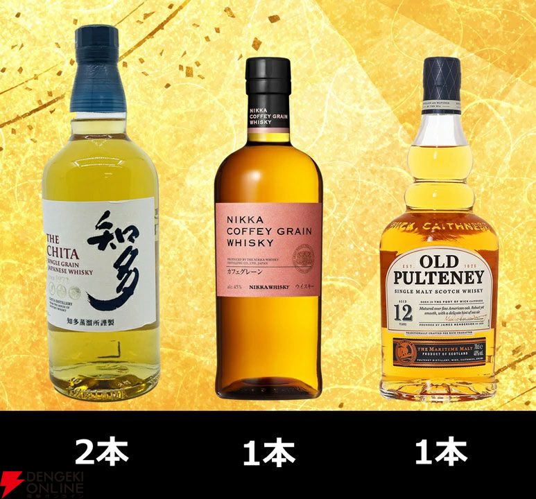 響JH、山崎NV、白州NV、竹鶴が合わせて1/4で当たる6,500円の 響JH、山崎NV、白州NV、竹鶴が合わせて1/4で当たる6,500円の