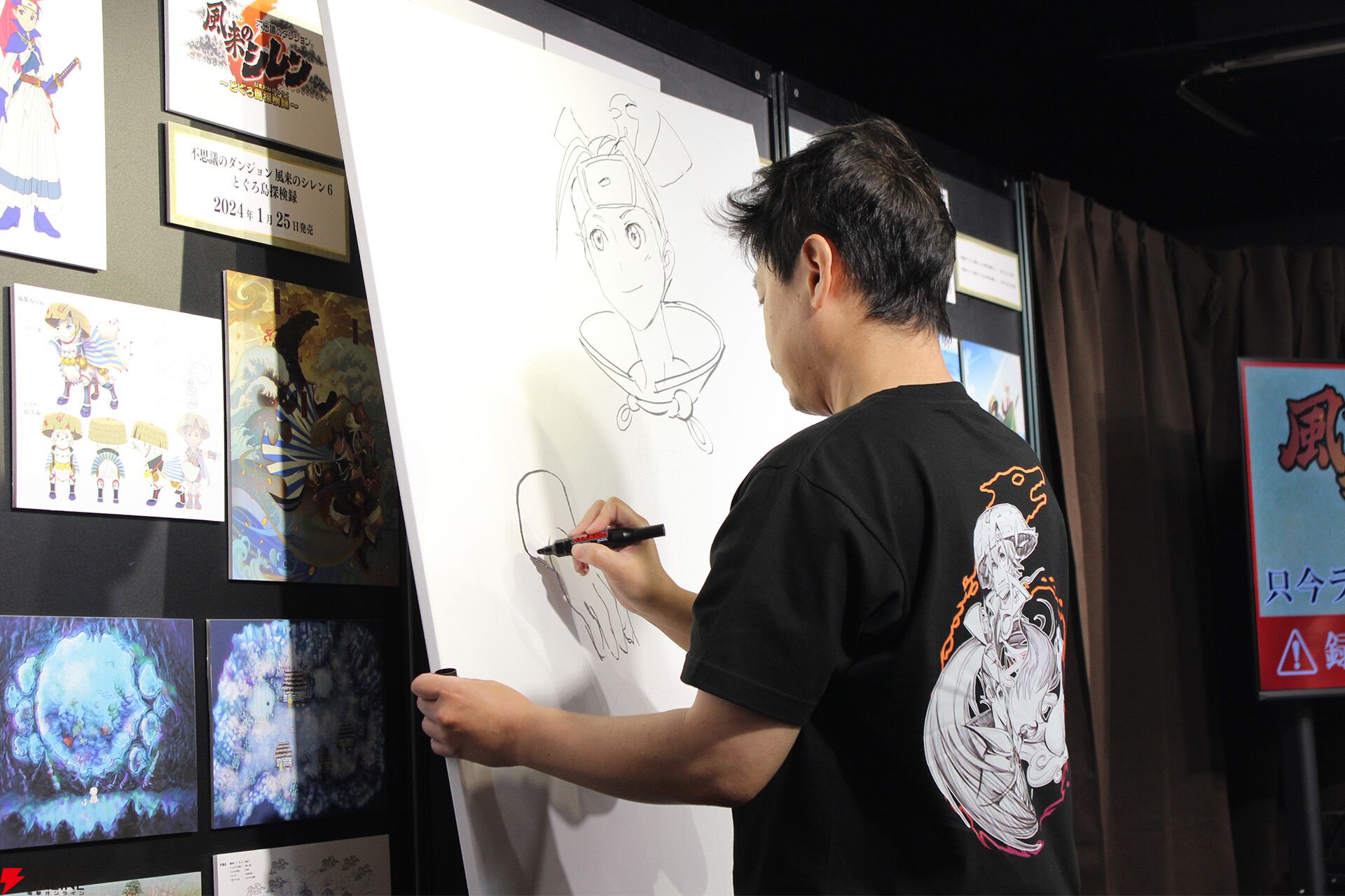 風来のシレン展レポ。『風来のシレン6』キャラデザ担当の長谷川薫氏が