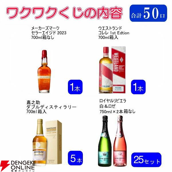 【20/50が当たり】およそ3本に1本の確率で山崎12年、白州12年、山崎・白州Story of the Distillery2024のどれかが当たる『ウイスキーくじ』が販売中