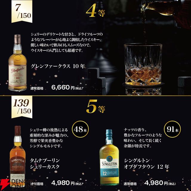 マッカラン18年が5,180円で当たるかも!? マッカラン ア ナイトオンアース、マッカラン 12年 シェリーオークなども当たる『ウイスキーくじ』が販売中