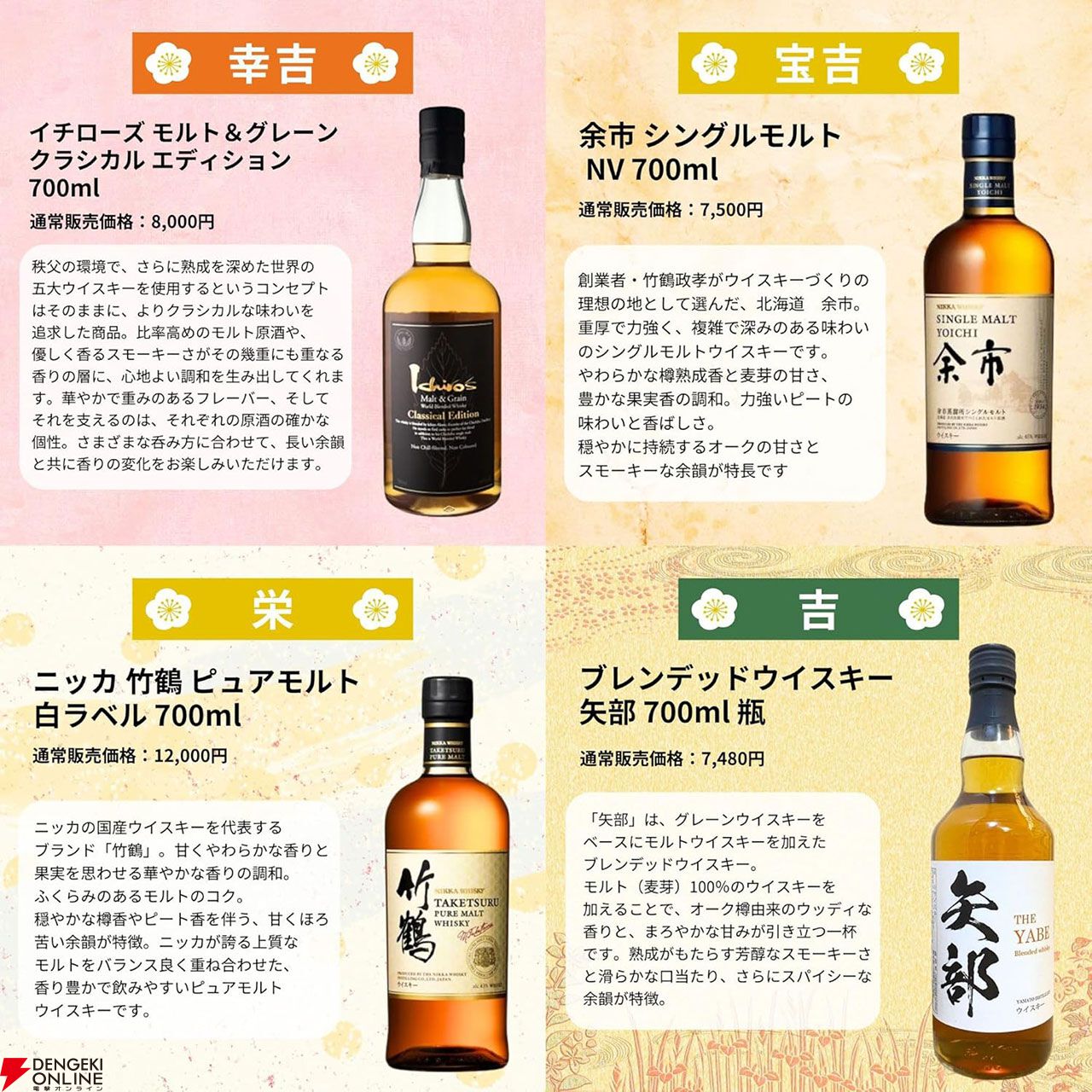 6,980円で山崎18年、白州18年が当たる!? 響JH、山崎NV、白州NV、竹鶴、イチローズモルトWWRなども当たるハズれなしの福豆『ウイスキーくじ』第3弾が販売開始