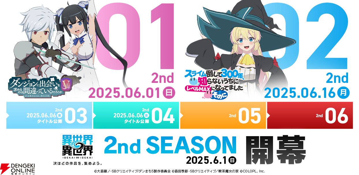 異世界∞異世界』2ndシーズンで『ダンまちV』と『スライム倒して300年