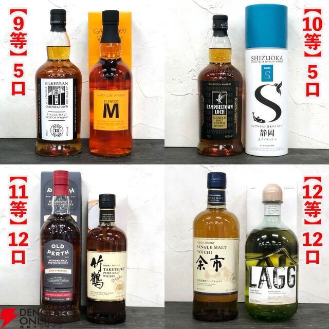スプリングバンク21年、山崎18年、響100周年、スプリングバンク18年などが15,000円で当たる人気の『SAKEIROウイスキーくじ』が販売中