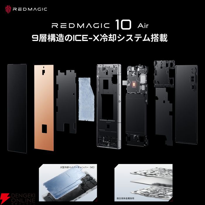 新作ゲーミングスマホ“REDMAGIC 10 Air”発売。薄型軽量＆パンチホール