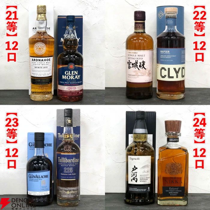 15,000円でスプリングバンク21年・18年、山崎18年、響100周年、キルケラ8年 シェリーカスクなどが当たる『SAKEIROウイスキーくじ』が販売中
