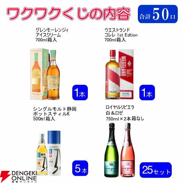 【17/50が当たり】3本に1本は山崎・白州12年、響BH2023、山崎・白州Story of the Distillery2024のどれかが当たる『ウイスキーくじ』が販売中
