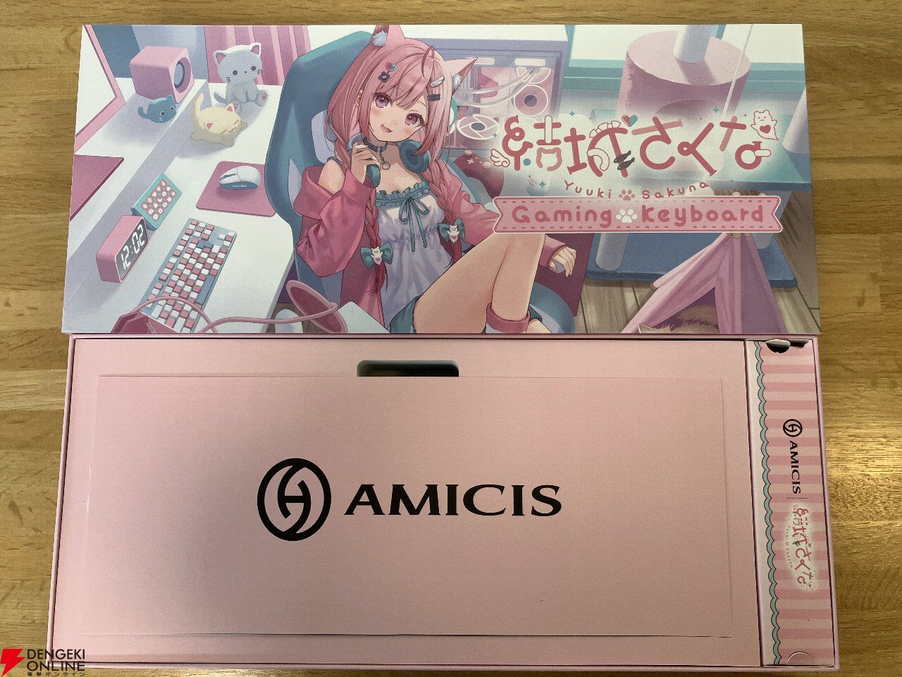 （梱包新品未開封）結城さくな × AMICIS ゲーミングキーボード 結城さくな × AMICIS ゲーミングキーボード 80HE 日本語配列