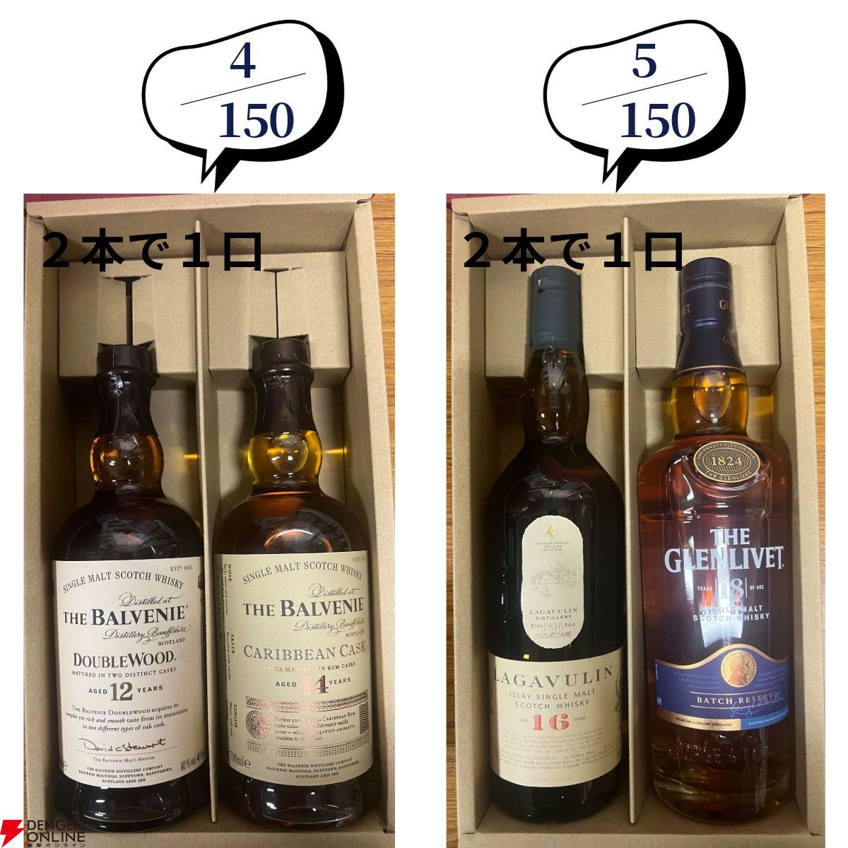 【42/150が当たり】20,000円で山崎18年、響21年、マッカランコンセプト3・アンバーメドウ、ニッカ鶴などが当たる『ウイスキーくじ』が販売中