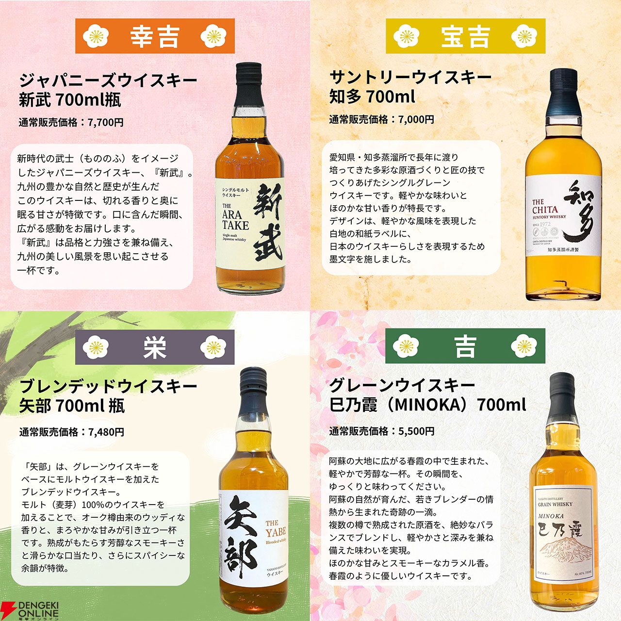 【父の日限定ラベル付き】3,980円で山崎18年、山崎12年、白州12年、響JH、イチローズモルト WWRなどが当たる『ウイスキーみくじ』が販売中