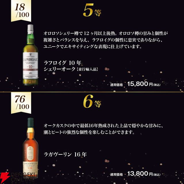 アードベッグ25年、ボウモア25年、カリラ16年G＆M、オクトモア 15.1など当たる『アイラ限定スモーキーウイスキーくじ』が販売中
