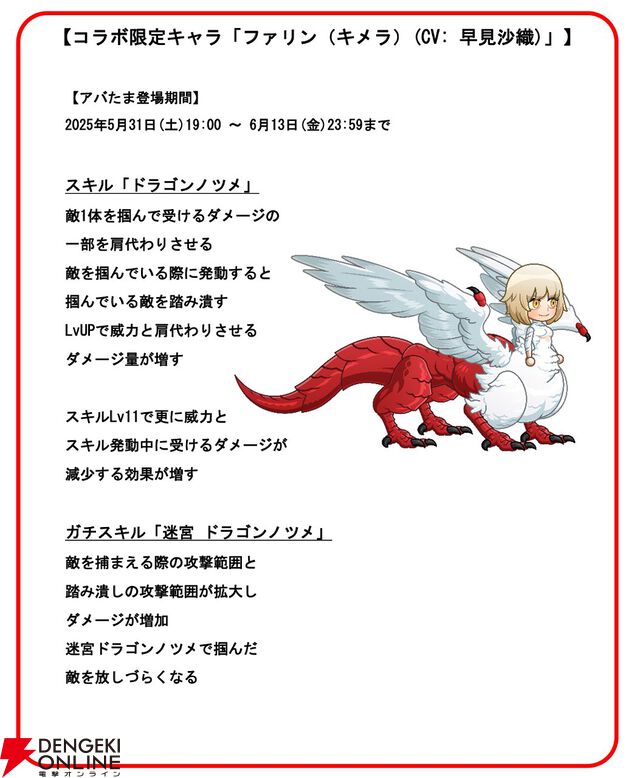 『ダンジョン飯』キメラの姿のファリンが『城とドラゴン』にまさかの参戦。ライオスらになりきれるお着替えやボイスパックなども