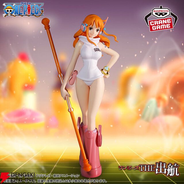 『ワンピース』ナミがエッグヘッド編の衣装でフィギュア“THE出航”に。魔法の天候棒を手に新たな冒険の地へと歩き出す【ONE PIECE】