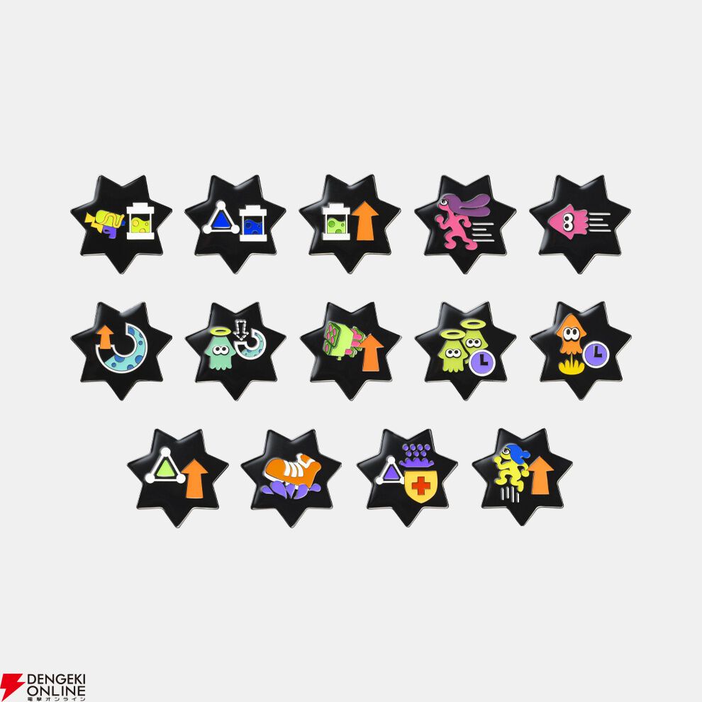スプラトゥーン3 ギアパワーのかけら ピンバッジ 7個 イカ速度アップ スプラトゥーン3』ギアパワーのかけらを再現したピンバッジが