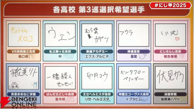 【にじさんじ】“にじさんじ甲子園”ドラフト会議を実施。“リセマラ”大幅緩和など新ルールも発表に