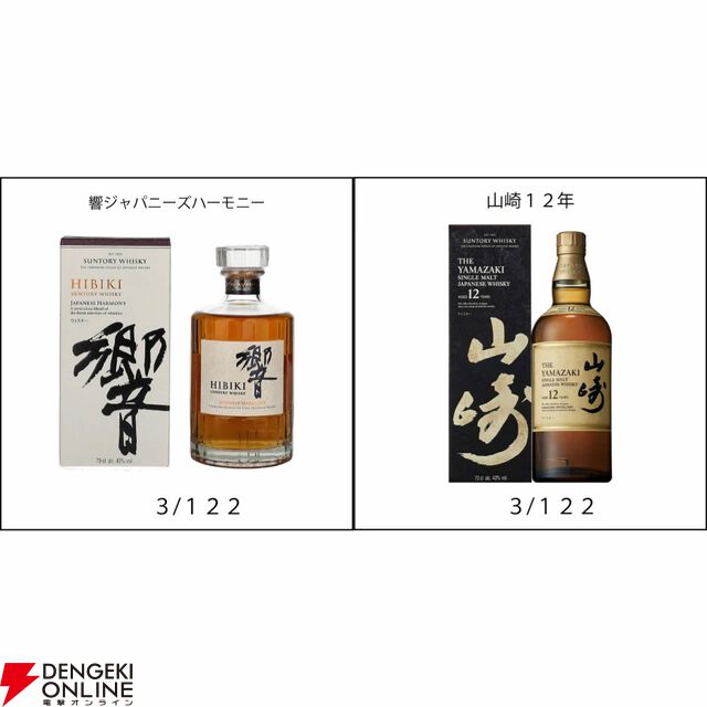 山崎12年、響JH、山崎・白州NV、余市、バランタイン グレンバーギー12年のどれかが6,600円で当たる『ウイスキーくじ』が販売中