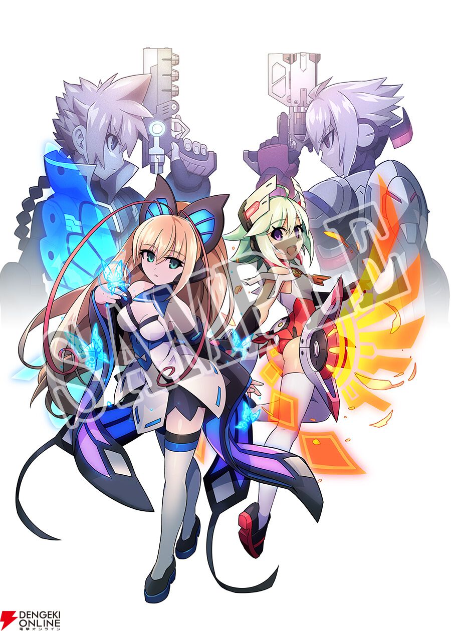 ガンヴォルト トライアングル エディション ゲーマーズ特典アクリルフィギュア3種 蒼き雷霆 ガンヴォルト トライアングル エディション』の同梱物