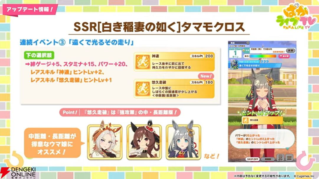 【ウマ娘】育成ゴールドシチーが新衣装で登場！ 新サポカはパワーのタマモクロス＆友人タッカーブライン。新シナリオ“無人島へようこそ”情報も公開【ぱかライブTV54まとめ（6/25配信）】