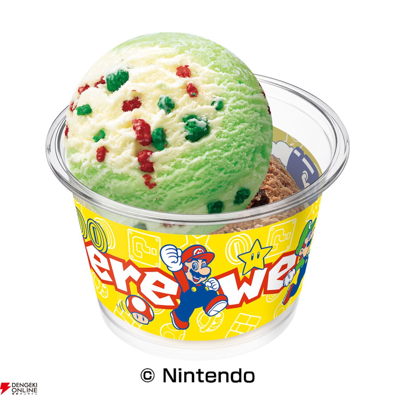 スーパーマリオ×サーティワンコラボが7/1から開催。限定フレーバーのソルベやグッズつきサンデーが登場
