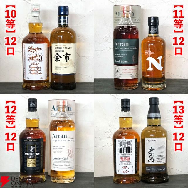 15,000円でスプリングバンク30年、山崎18年、響100周年、スプリングバンク18年、キルケラン8年などが当たる『SAKEIROウイスキーくじ』が7月1日20時より販売