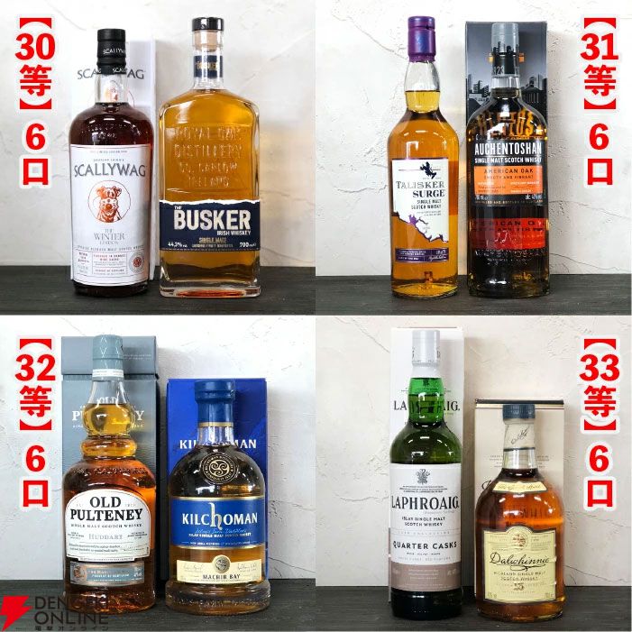 15,000円でスプリングバンク30年、山崎18年、響100周年、スプリングバンク18年、キルケラン8年などが当たる『SAKEIROウイスキーくじ』が7月1日20時より販売