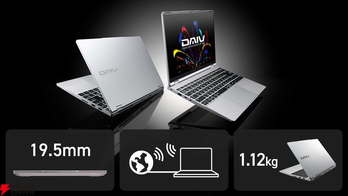 薄型軽量14型モバイルノートPC“DAIV Z4”シリーズ発売。インテル
