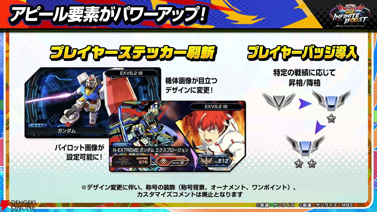 『機動戦士ガンダム エクストリームバーサス2 インフィニットブースト』稼働日は7月17日、一部機体のコスト変更、新CPU戦“VS.ルートバトル”など【イニブ 7/4新情報まとめ】