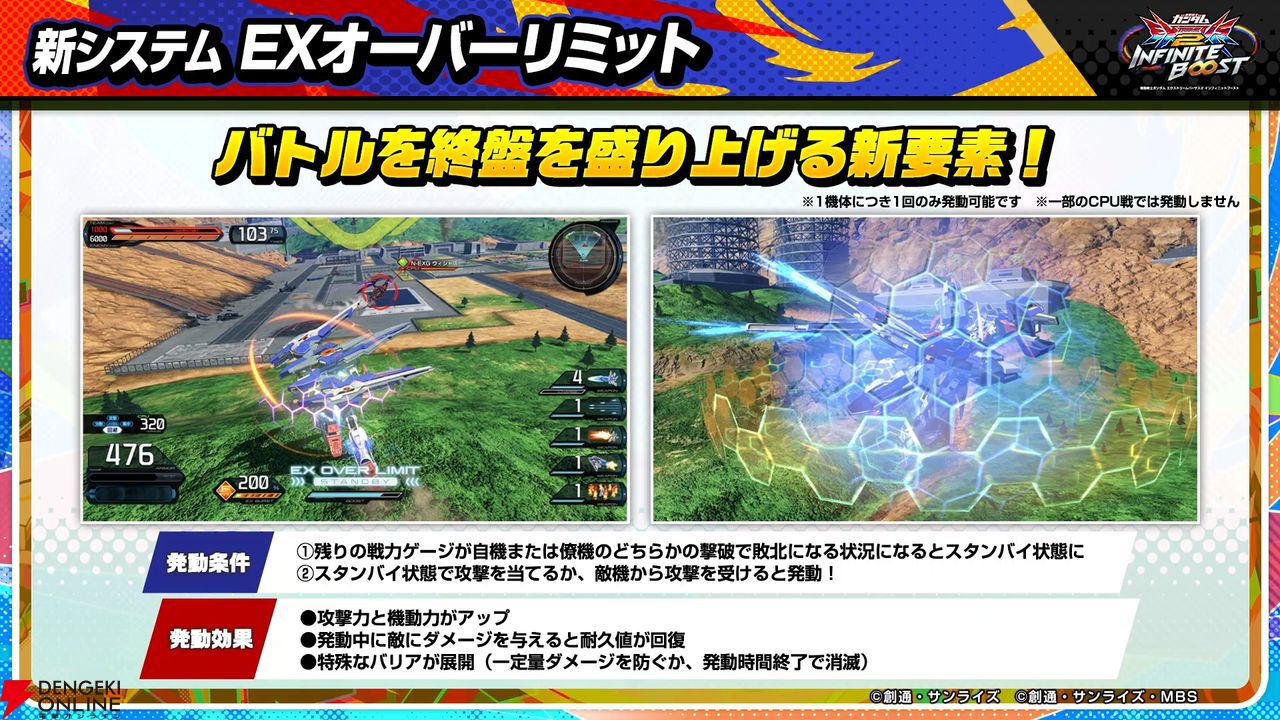 『機動戦士ガンダム エクストリームバーサス2 インフィニットブースト』稼働日は7月17日、一部機体のコスト変更、新CPU戦“VS.ルートバトル”など【イニブ 7/4新情報まとめ】