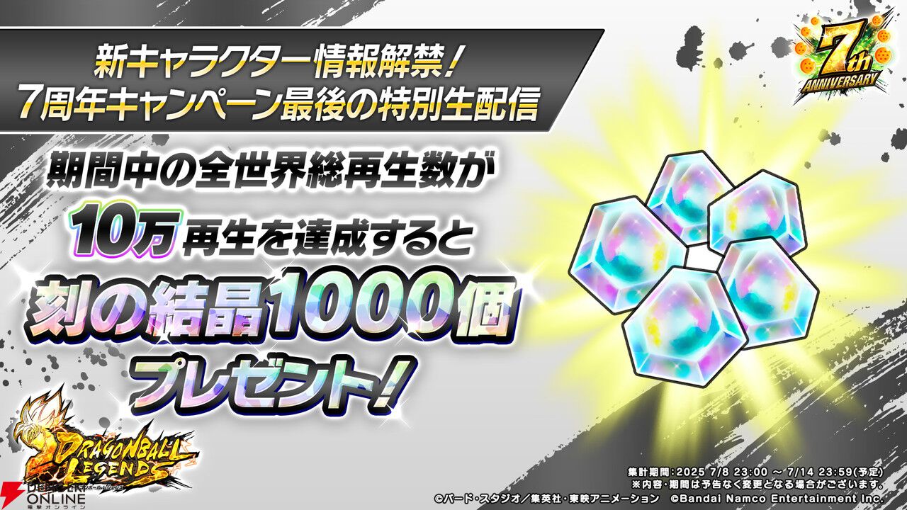 ドラゴンボール レジェンズ 7周年 オリジナルPCプレイマット ドラゴンボール レジェンズ】7周年記念！プレゼントキャンペーン