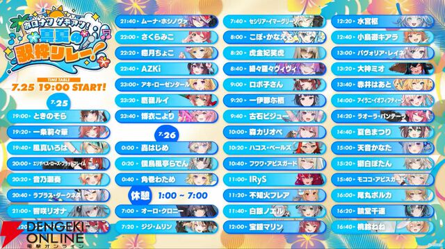 【ホロライブ】開会式で“ホロナツパラダイス”の詳細発表。『VRChat』でのホロナツクイーン決定戦、尻相撲大会など盛りだくさんの内容に