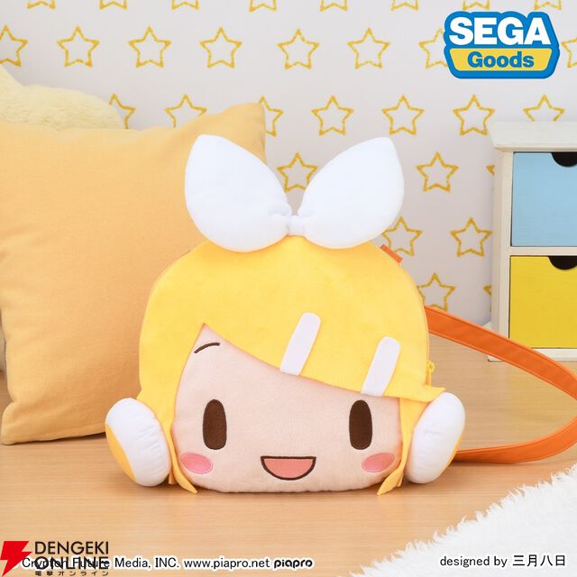 『鏡音リン ふわぷち フェイスショルダーバッグ M』