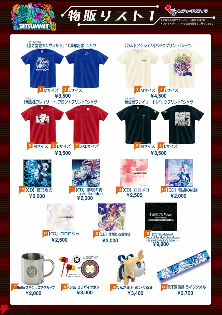 新作『魔女ガミ』が早くも試遊可能。『ガンヴォルト』10周年記念Tシャツなどが買える物販も実施【BitSummit13：インティ・クリエイツブース】