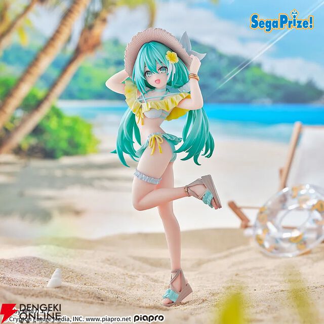 【初音ミク】新作フィギュアは夏本番が近づく今にピッタリな水着姿。かわいい表情＆ポーズに暑さも忘れる!?