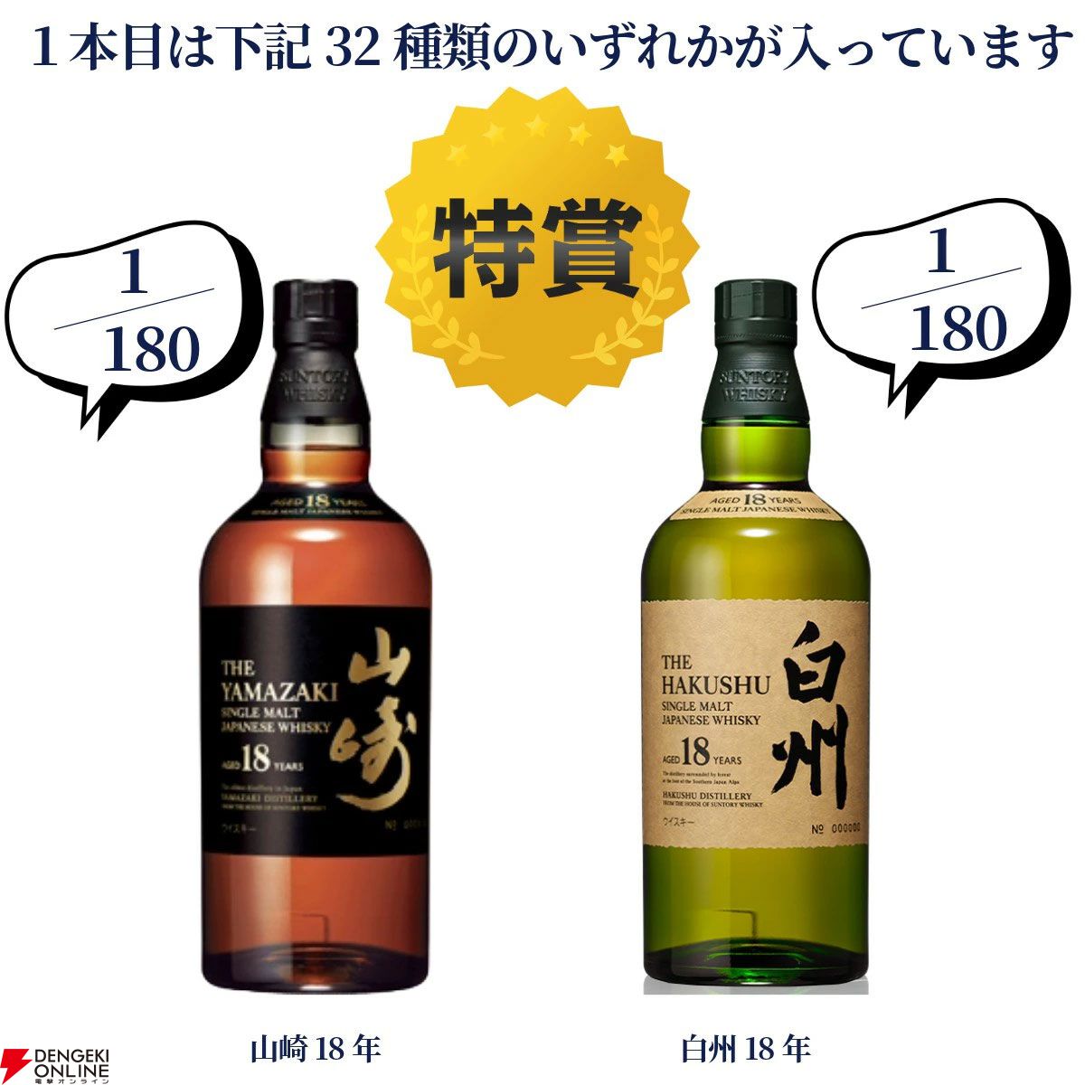 山崎18年.12年、マッカラン18年.15年、白州12年（空瓶） 第6弾】【ウイスキーくじ300本限定】山崎18年 山崎12年 白州12年